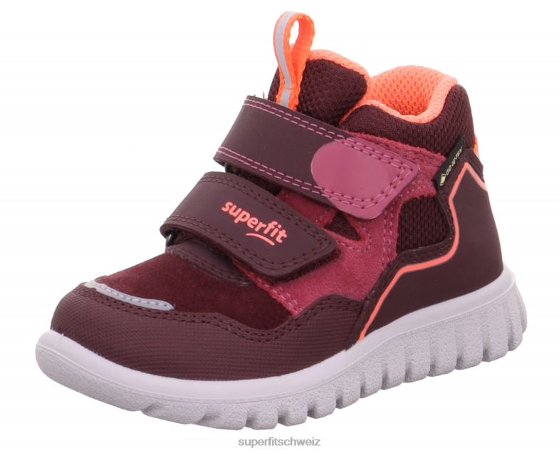 Babys hohe Turnschuhe 44B2D273 Superfit sport7 mini - Sneaker hoch mit Klettverschluss rot orange