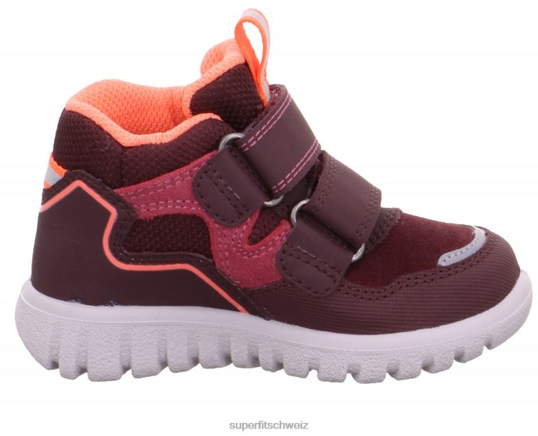 Babys hohe Turnschuhe 44B2D273 Superfit sport7 mini - Sneaker hoch mit Klettverschluss rot orange