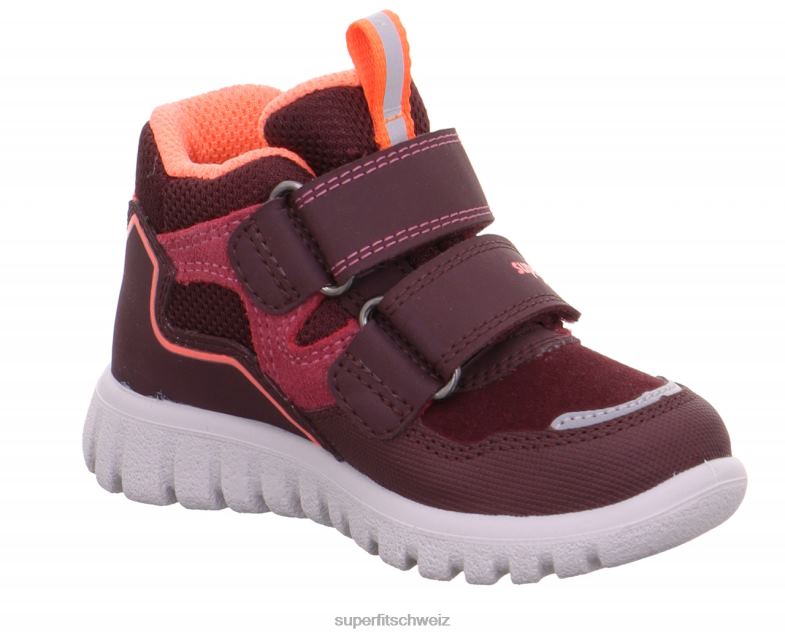Babys hohe Turnschuhe 44B2D273 Superfit sport7 mini - Sneaker hoch mit Klettverschluss rot orange