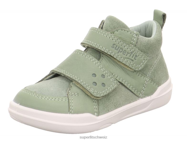 Babys hohe Turnschuhe 44B2D298 Superfit superfree - Sneaker hoch mit Klettverschluss hellgrün