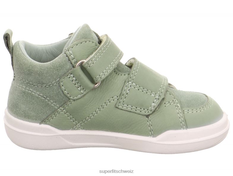 Babys hohe Turnschuhe 44B2D298 Superfit superfree - Sneaker hoch mit Klettverschluss hellgrün