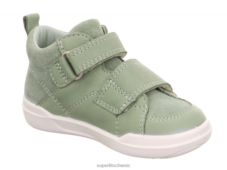 Babys hohe Turnschuhe 44B2D298 Superfit superfree - Sneaker hoch mit Klettverschluss hellgrün
