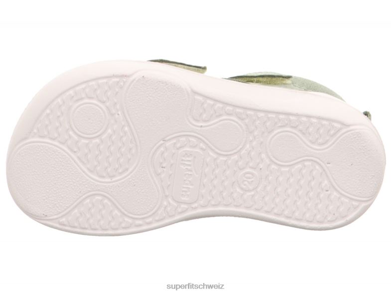 Babys hohe Turnschuhe 44B2D298 Superfit superfree - Sneaker hoch mit Klettverschluss hellgrün