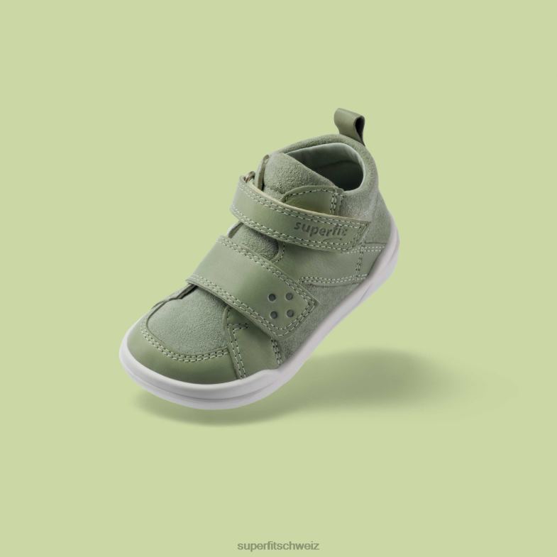 Babys hohe Turnschuhe 44B2D298 Superfit superfree - Sneaker hoch mit Klettverschluss hellgrün