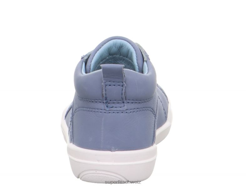 Babys hohe Turnschuhe 44B2D301 Superfit superfree - Sneaker hoch mit Schnürung blau/hellblau