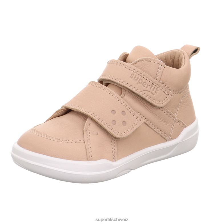 Babys hohe Turnschuhe 44B2D341 Superfit superfree - Sneaker hoch mit Klettverschluss Beige