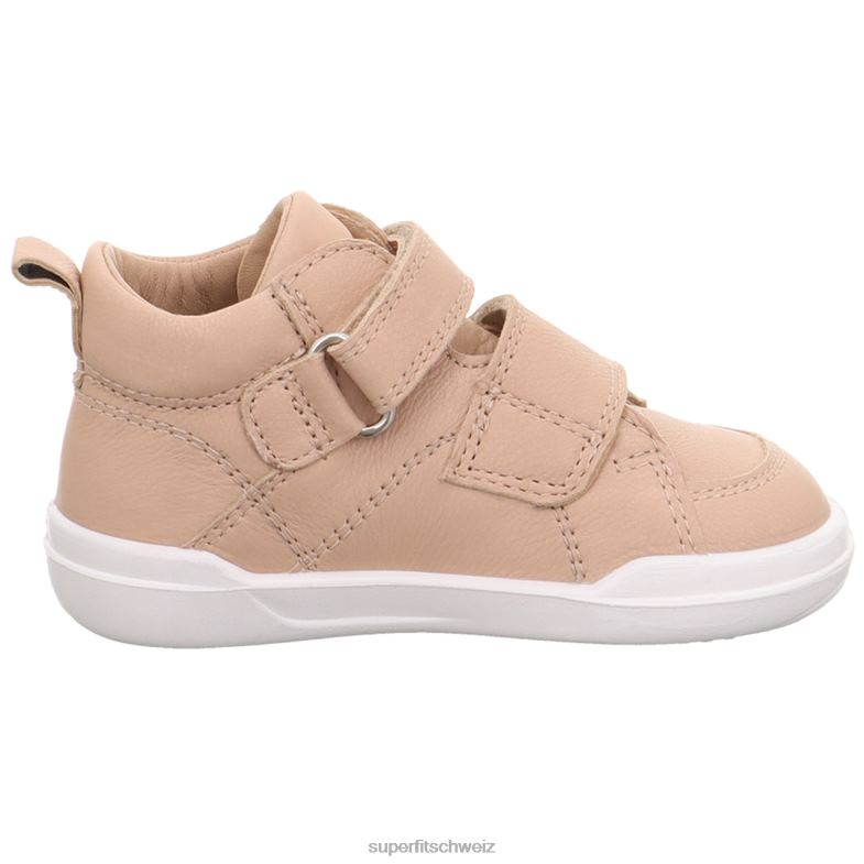 Babys hohe Turnschuhe 44B2D341 Superfit superfree - Sneaker hoch mit Klettverschluss Beige