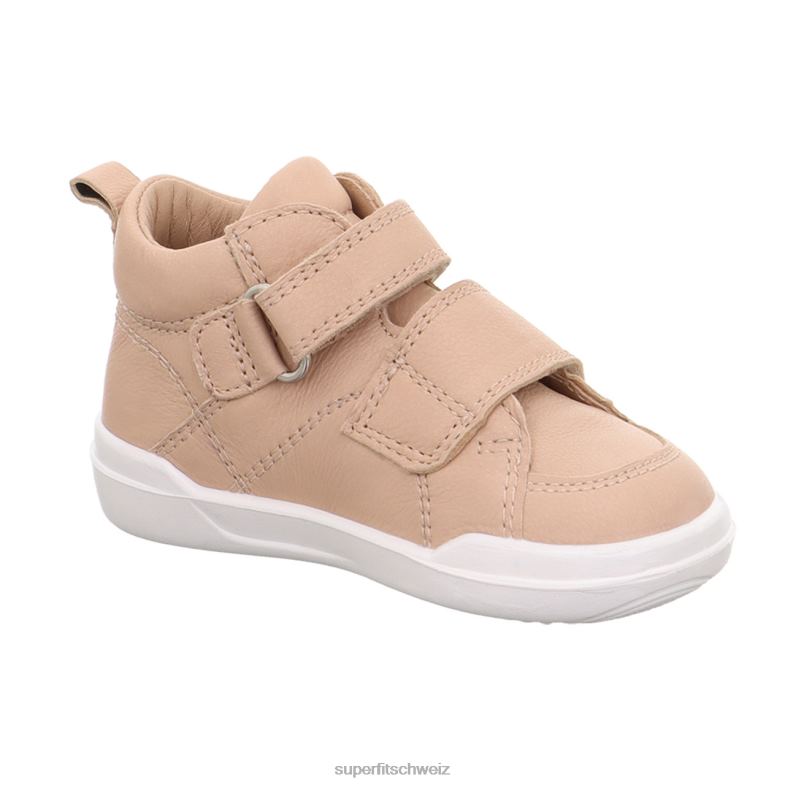 Babys hohe Turnschuhe 44B2D341 Superfit superfree - Sneaker hoch mit Klettverschluss Beige