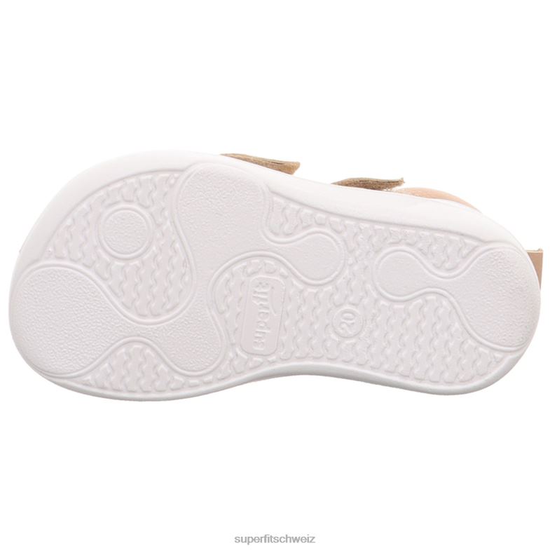 Babys hohe Turnschuhe 44B2D341 Superfit superfree - Sneaker hoch mit Klettverschluss Beige