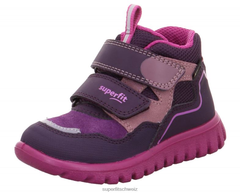 Babys hohe Turnschuhe 44B2D368 Superfit sport7 mini - Sneaker hoch mit Klettverschluss Purpur Rosa