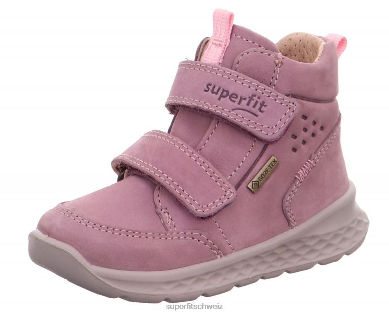 Babys hohe Turnschuhe 44B2D371 Superfit Breeze - Sneaker hoch mit Klettverschluss Purpur Rosa
