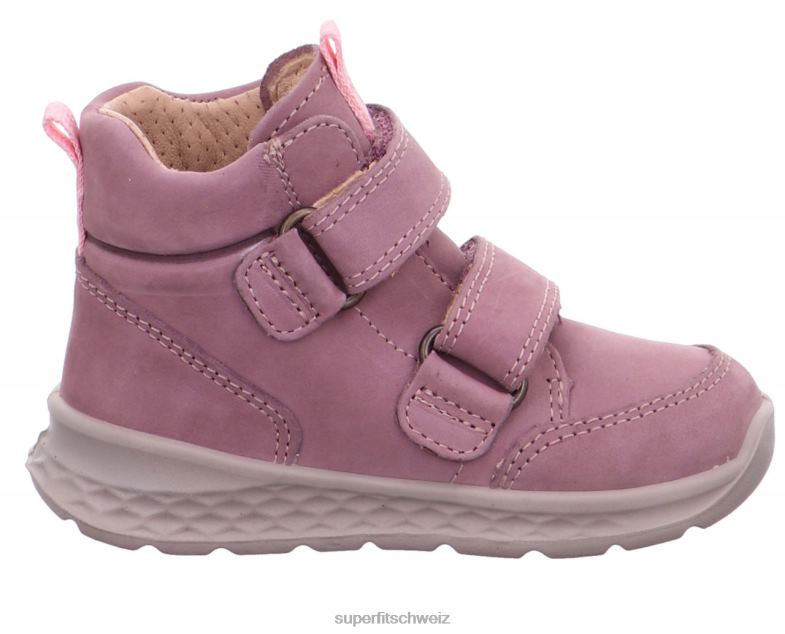 Babys hohe Turnschuhe 44B2D371 Superfit Breeze - Sneaker hoch mit Klettverschluss Purpur Rosa