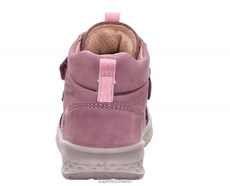 Babys hohe Turnschuhe 44B2D371 Superfit Breeze - Sneaker hoch mit Klettverschluss Purpur Rosa