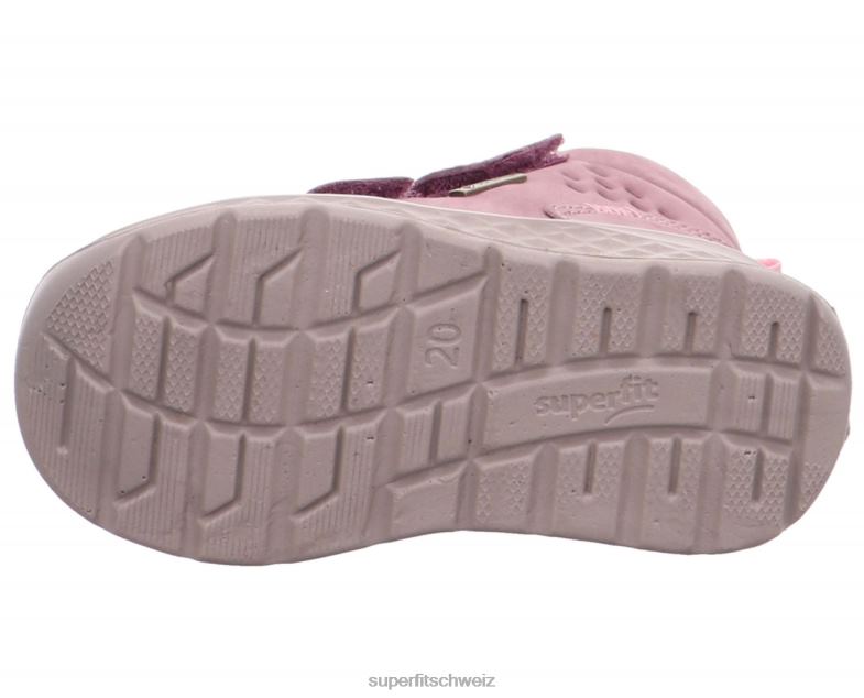 Babys hohe Turnschuhe 44B2D371 Superfit Breeze - Sneaker hoch mit Klettverschluss Purpur Rosa