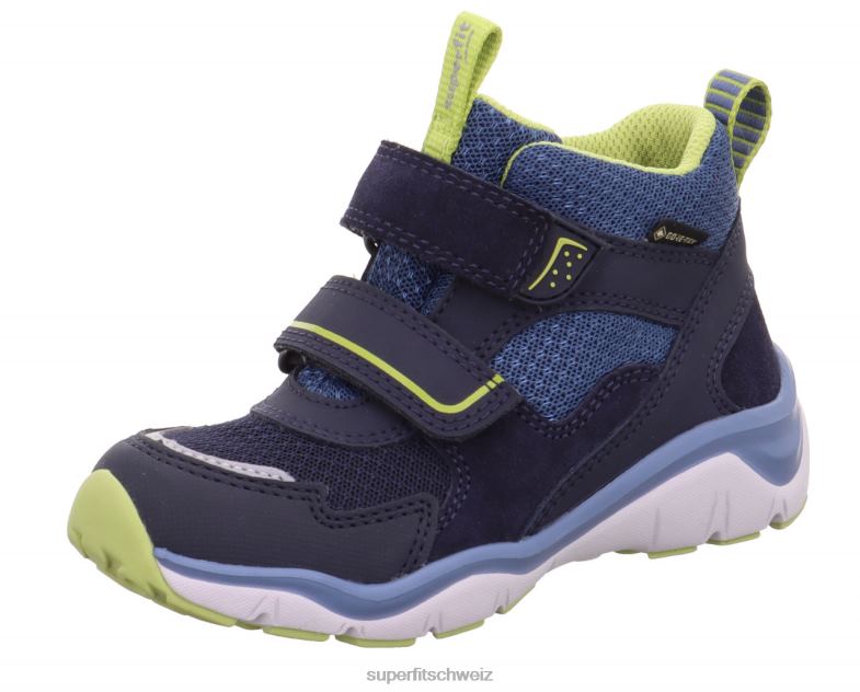 Babys hohe Turnschuhe 44B2D383 Superfit sport5 - Sneaker hoch mit Klettverschluss blau/hellgrün