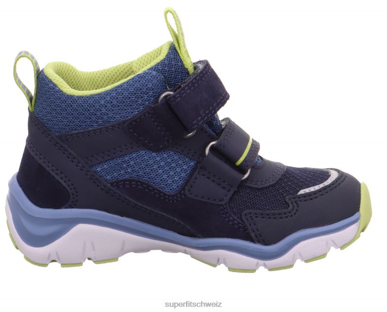 Babys hohe Turnschuhe 44B2D383 Superfit sport5 - Sneaker hoch mit Klettverschluss blau/hellgrün