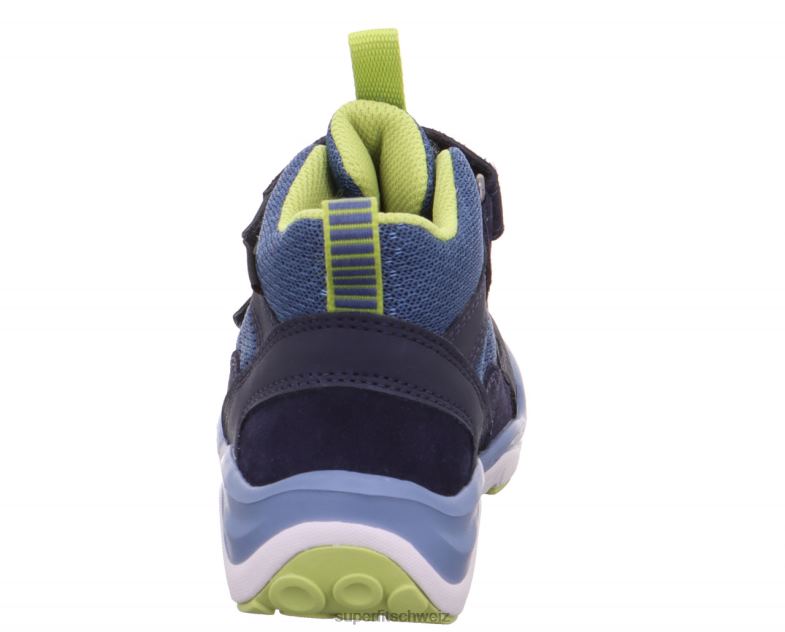 Babys hohe Turnschuhe 44B2D383 Superfit sport5 - Sneaker hoch mit Klettverschluss blau/hellgrün