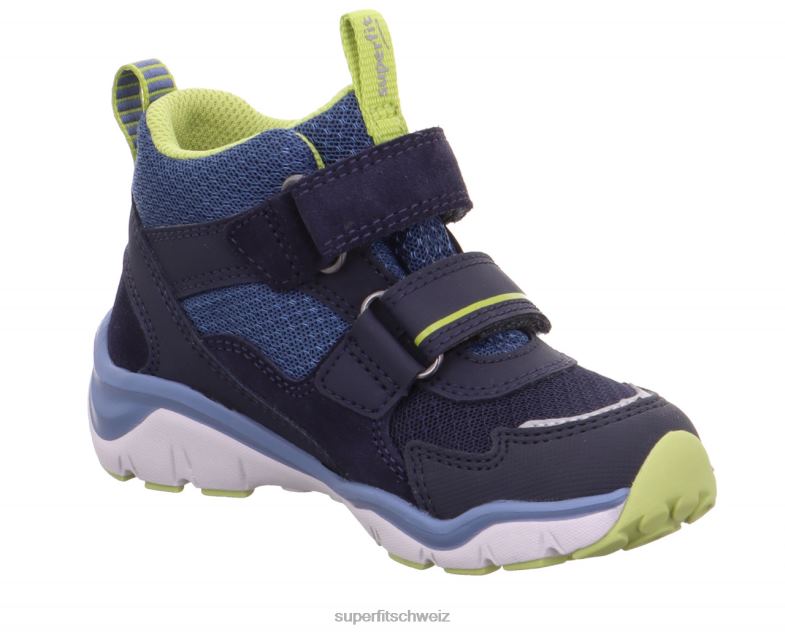 Babys hohe Turnschuhe 44B2D383 Superfit sport5 - Sneaker hoch mit Klettverschluss blau/hellgrün