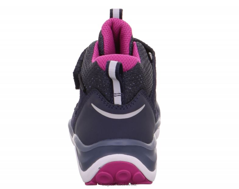 Babys hohe Turnschuhe 44B2D388 Superfit sport5 - Sneaker hoch mit Klettverschluss Blau Rosa