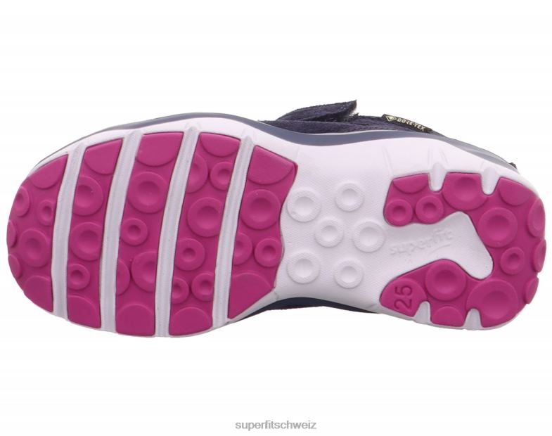 Babys hohe Turnschuhe 44B2D388 Superfit sport5 - Sneaker hoch mit Klettverschluss Blau Rosa