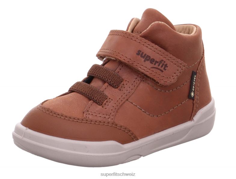 Babys hohe Turnschuhe 44B2D393 Superfit superfree - Sneaker hoch mit Klettverschluss braun