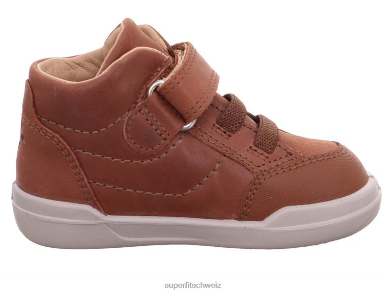 Babys hohe Turnschuhe 44B2D393 Superfit superfree - Sneaker hoch mit Klettverschluss braun