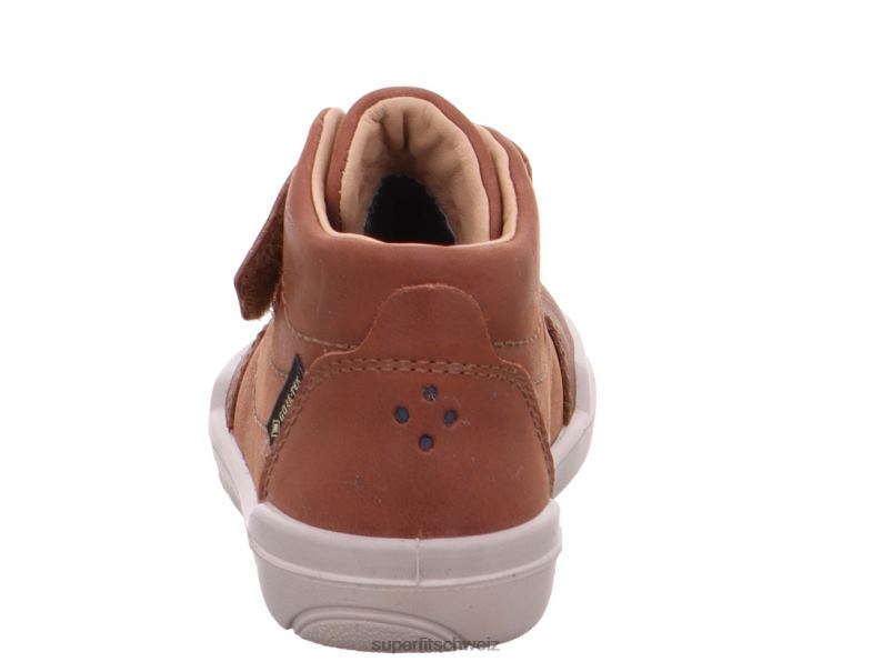 Babys hohe Turnschuhe 44B2D393 Superfit superfree - Sneaker hoch mit Klettverschluss braun