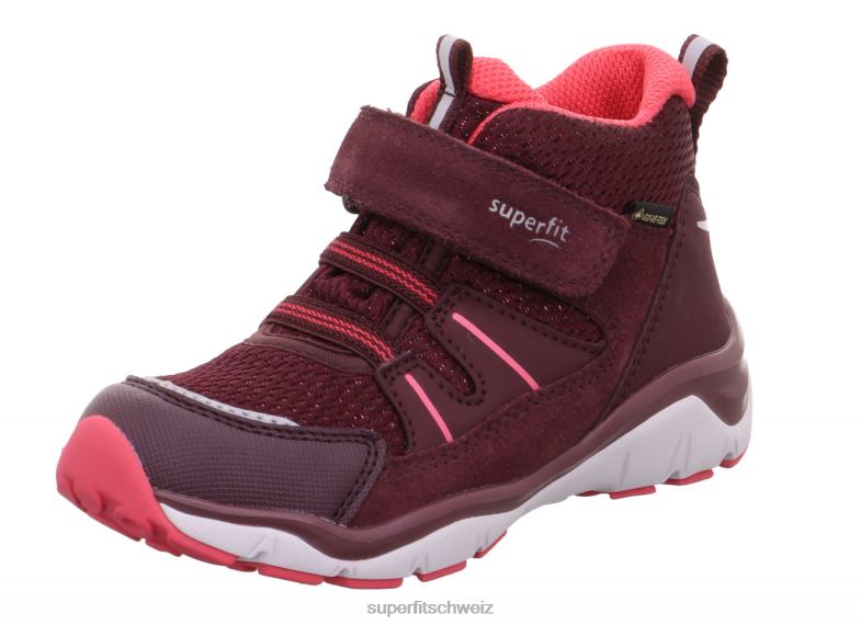 Babys hohe Turnschuhe 44B2D403 Superfit sport5 - Sneaker hoch mit Klettverschluss rot Rosa