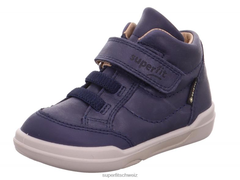Babys hohe Turnschuhe 44B2D411 Superfit superfree - Sneaker hoch mit Klettverschluss Blau