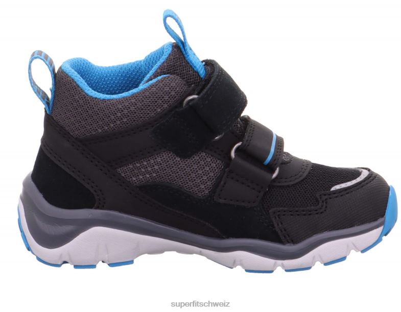 Babys hohe Turnschuhe 44B2D416 Superfit sport5 - Sneaker hoch mit Klettverschluss schwarz/hellblau