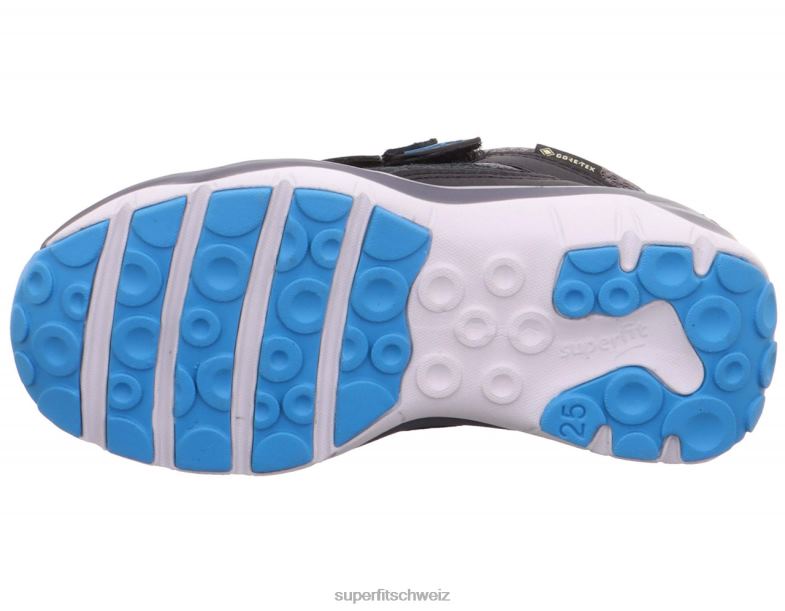 Babys hohe Turnschuhe 44B2D416 Superfit sport5 - Sneaker hoch mit Klettverschluss schwarz/hellblau