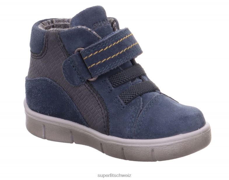 Babys hohe Turnschuhe 44B2D422 Superfit ulli - Sneaker hoch mit Klettverschluss Blau