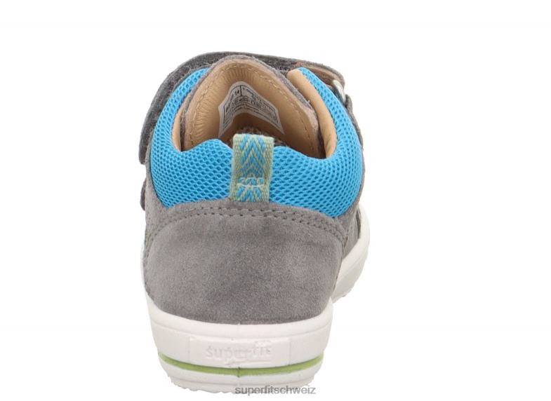 Babys niedrige Turnschuhe 44B2D236 Superfit moppy - Sneaker Low mit Klettverschluss hellgrau/blau