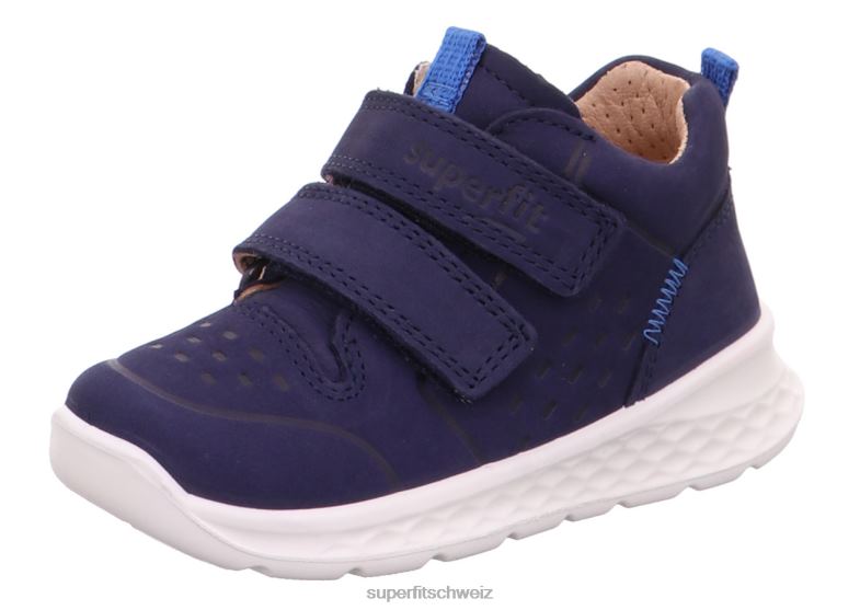 Babys niedrige Turnschuhe 44B2D237 Superfit Breeze - Low-Sneaker mit Klettverschluss Blau