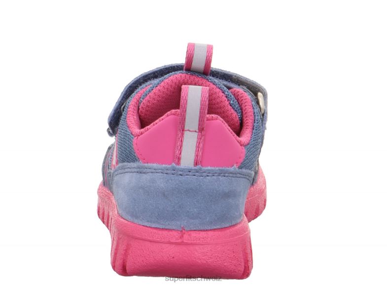 Babys niedrige Turnschuhe 44B2D238 Superfit sport7 mini – Sneaker Low mit Klettverschluss Blau Rosa