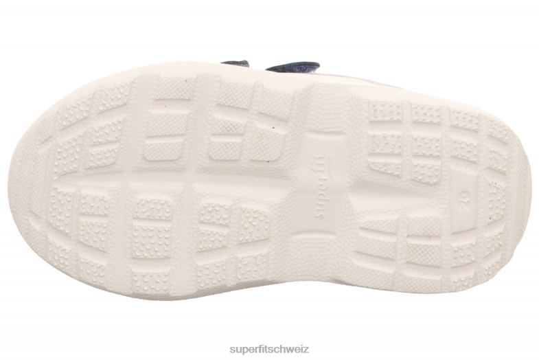 Babys niedrige Turnschuhe 44B2D240 Superfit Rush - Low-Sneaker mit Klettverschluss blau/hellgrün