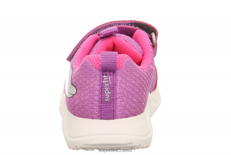 Babys niedrige Turnschuhe 44B2D241 Superfit Rush - Low-Sneaker mit Klettverschluss Purpur Rosa