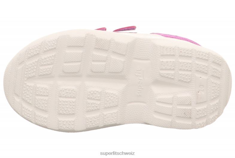 Babys niedrige Turnschuhe 44B2D241 Superfit Rush - Low-Sneaker mit Klettverschluss Purpur Rosa