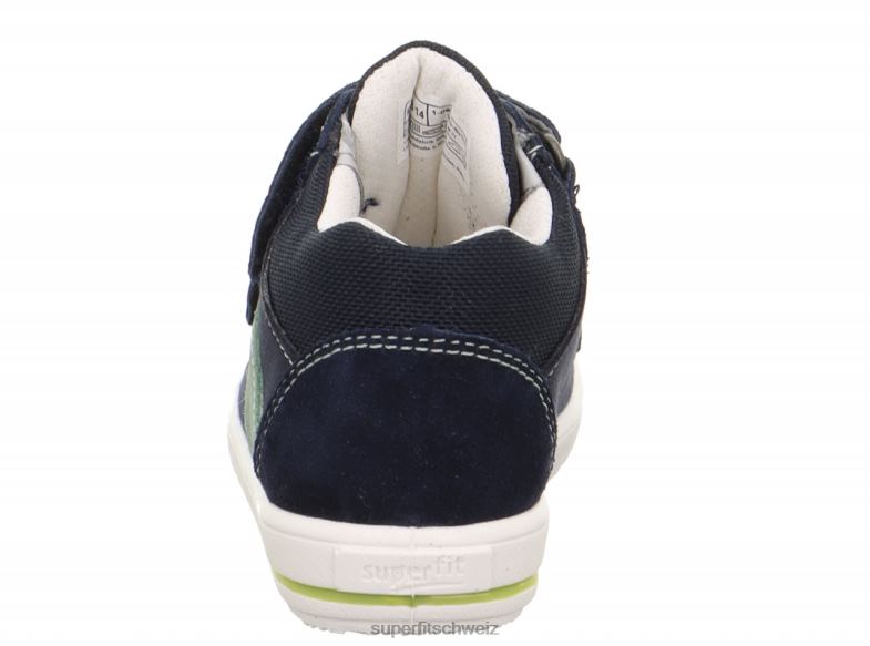 Babys niedrige Turnschuhe 44B2D245 Superfit moppy - Sneaker Low mit Klettverschluss blau/hellgrün