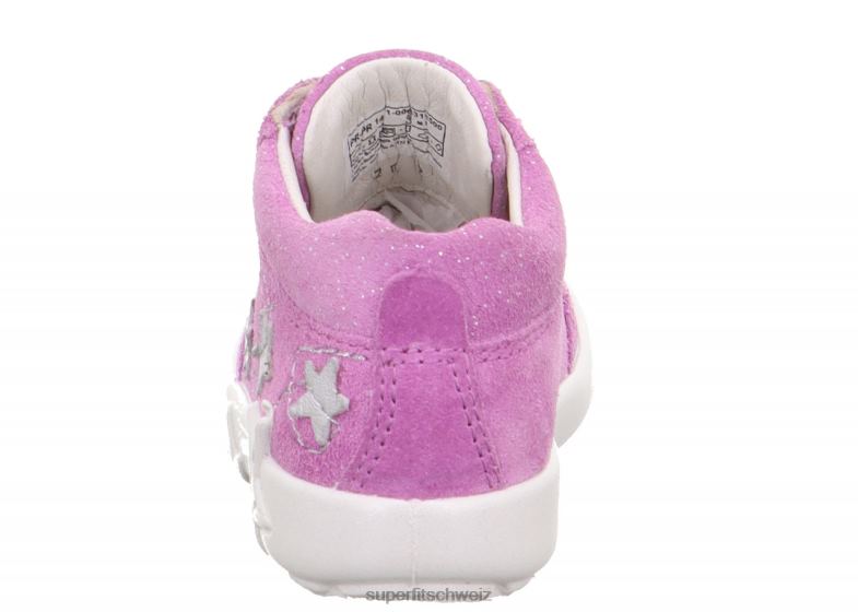 Babys niedrige Turnschuhe 44B2D246 Superfit Starlight - Low-Sneaker mit Schnürung lila