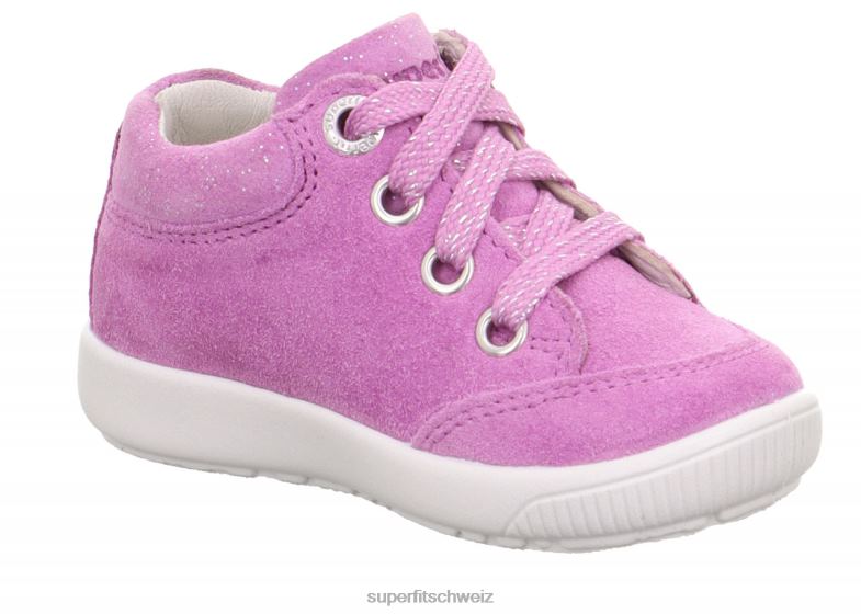 Babys niedrige Turnschuhe 44B2D246 Superfit Starlight - Low-Sneaker mit Schnürung lila