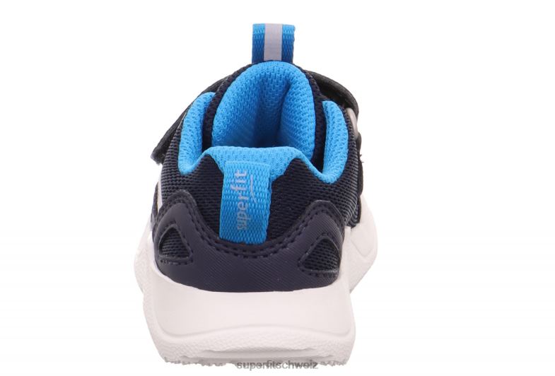 Babys niedrige Turnschuhe 44B2D247 Superfit Rush - Low-Sneaker mit Klettverschluss blau/türkis
