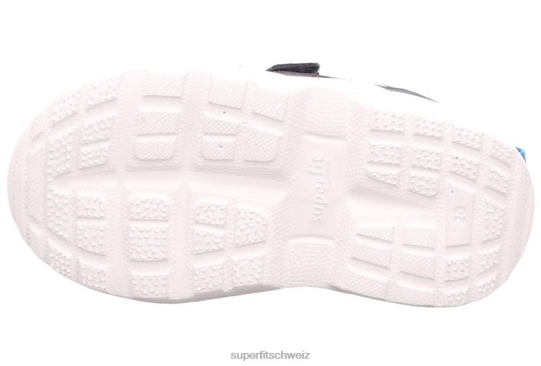 Babys niedrige Turnschuhe 44B2D247 Superfit Rush - Low-Sneaker mit Klettverschluss blau/türkis
