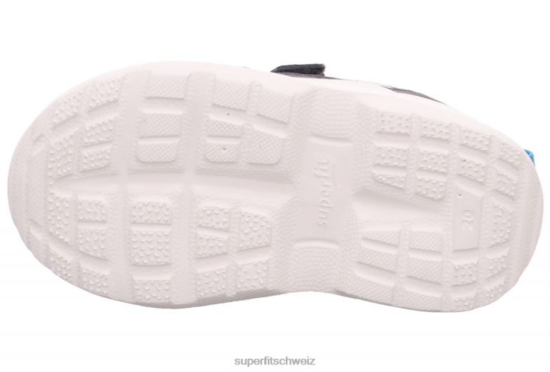 Babys niedrige Turnschuhe 44B2D247 Superfit Rush - Low-Sneaker mit Klettverschluss blau/türkis