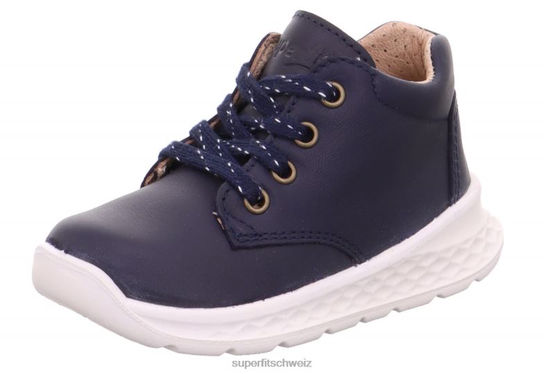 Babys niedrige Turnschuhe 44B2D249 Superfit Breeze - Low-Sneaker mit Schnürung Blau
