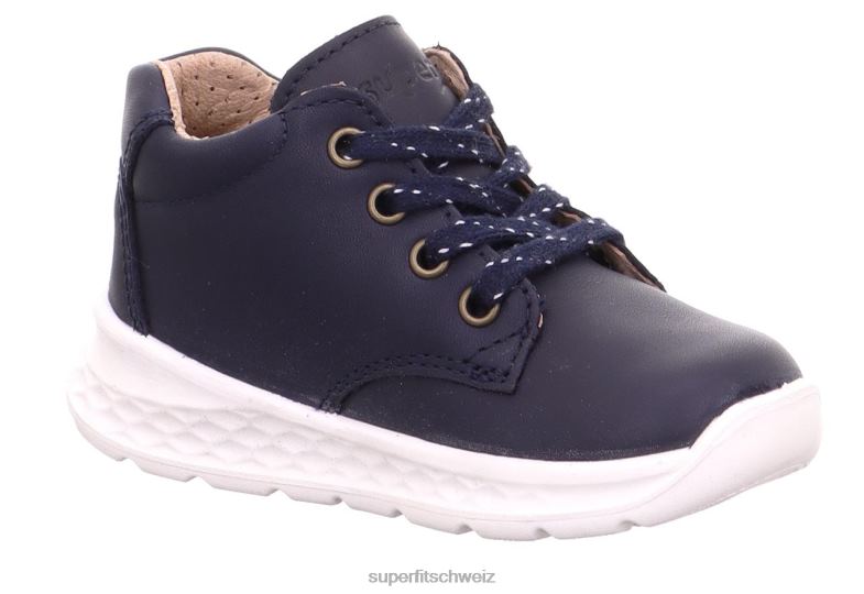 Babys niedrige Turnschuhe 44B2D249 Superfit Breeze - Low-Sneaker mit Schnürung Blau