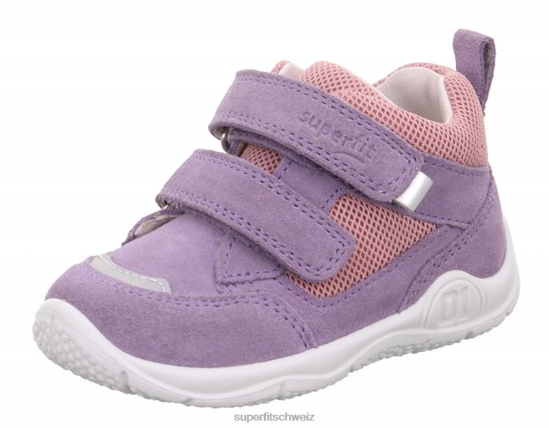 Babys niedrige Turnschuhe 44B2D254 Superfit Universe – Sneaker Low mit Klettverschluss Purpur Rosa
