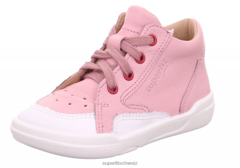 Babys niedrige Turnschuhe 44B2D258 Superfit superfree - Low-Sneaker mit Schnürung rosa/weiß