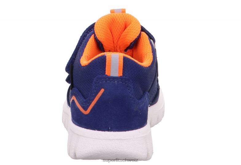 Babys niedrige Turnschuhe 44B2D259 Superfit sport7 mini – Sneaker Low mit Klettverschluss blau/orange