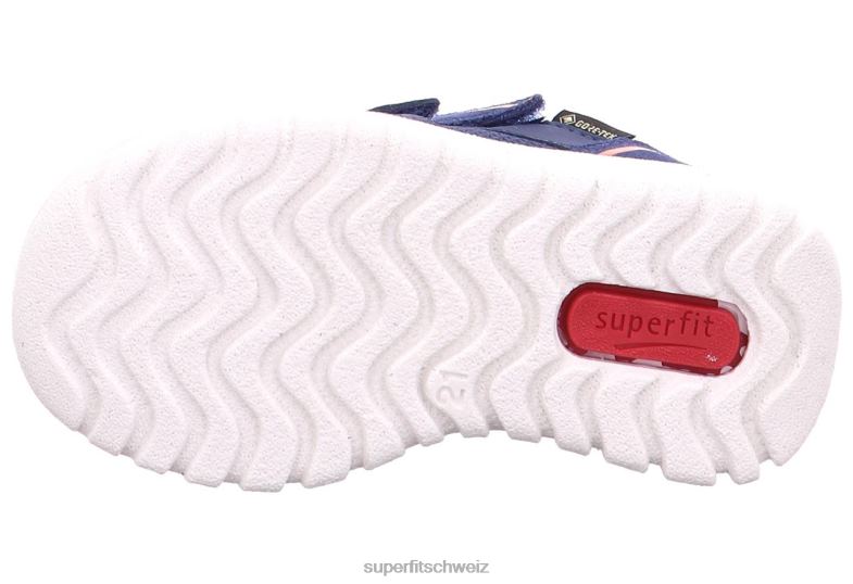 Babys niedrige Turnschuhe 44B2D259 Superfit sport7 mini – Sneaker Low mit Klettverschluss blau/orange